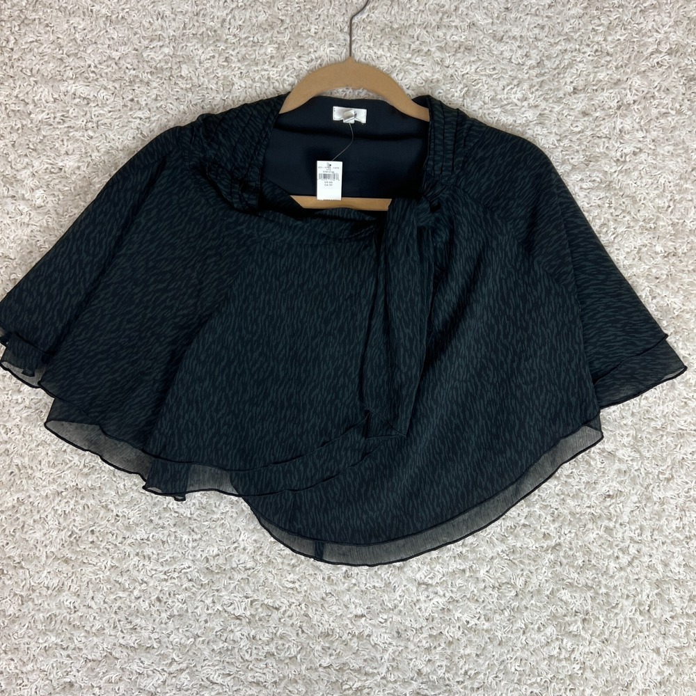 Aerie Shoulder Cape Womens XS Black Caplet Side Tie Party Going Out NWT‎